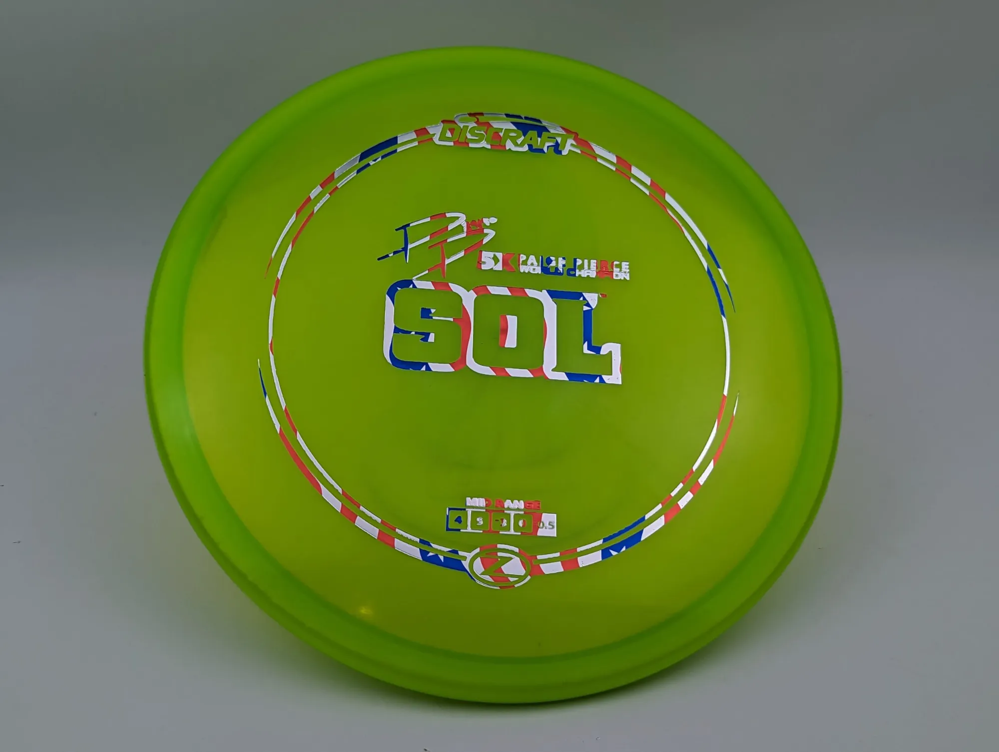 Photo of this disc, Z, 173-174 g, Green/USA