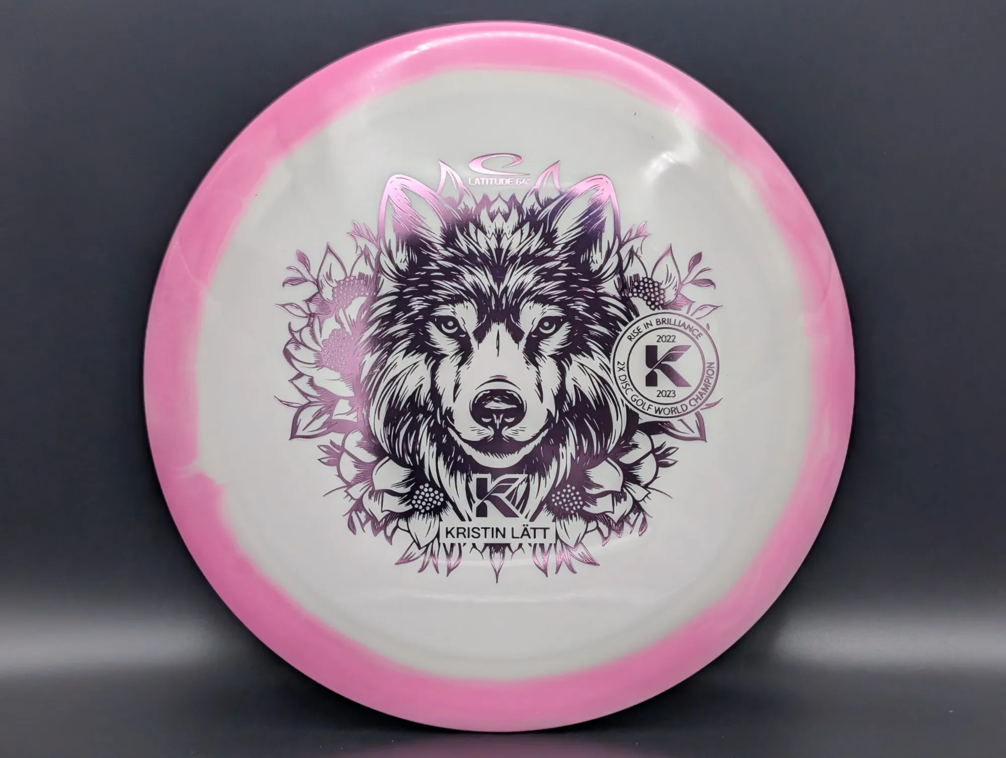 Photo of this disc, Grand Orbit, 174 g, White/Pink