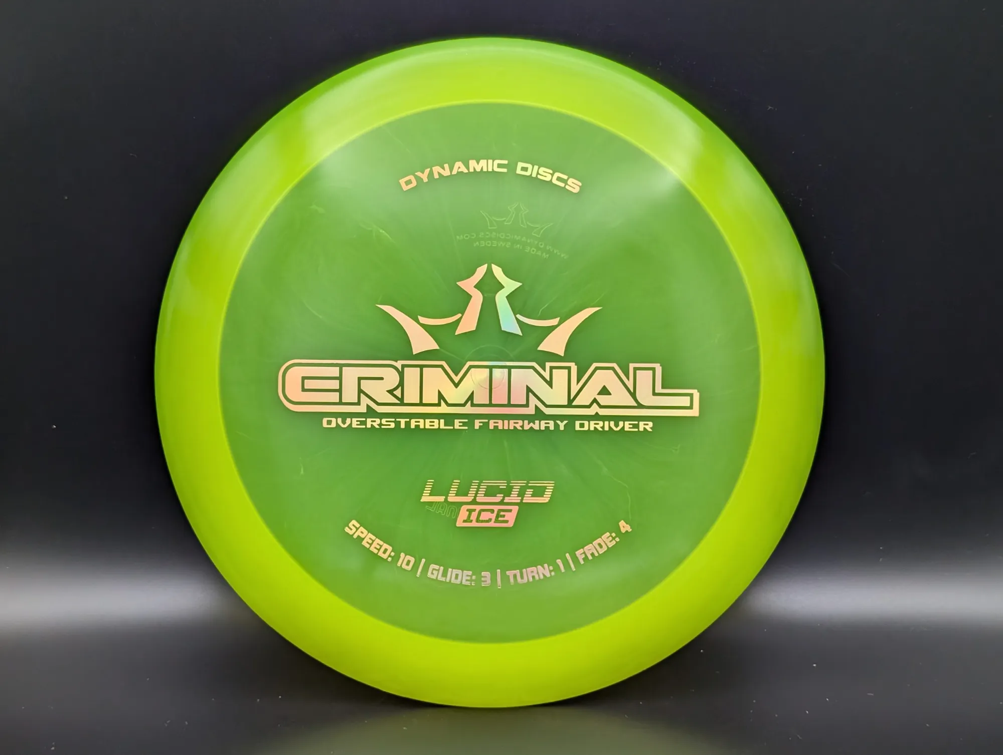 Photo of this disc, Lucid Ice, 176 g, Yellow