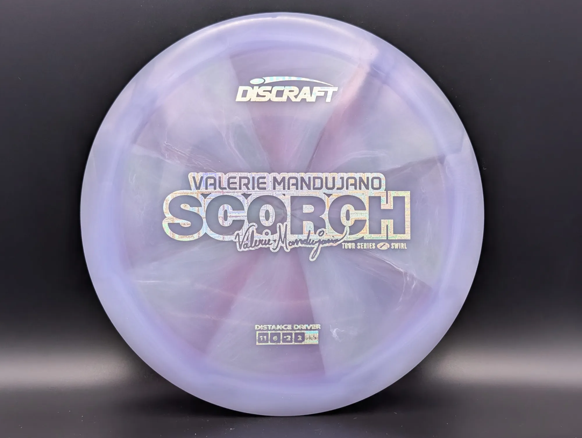 Photo of this disc, Z Swirl, 173-174 g, Purple/Silver