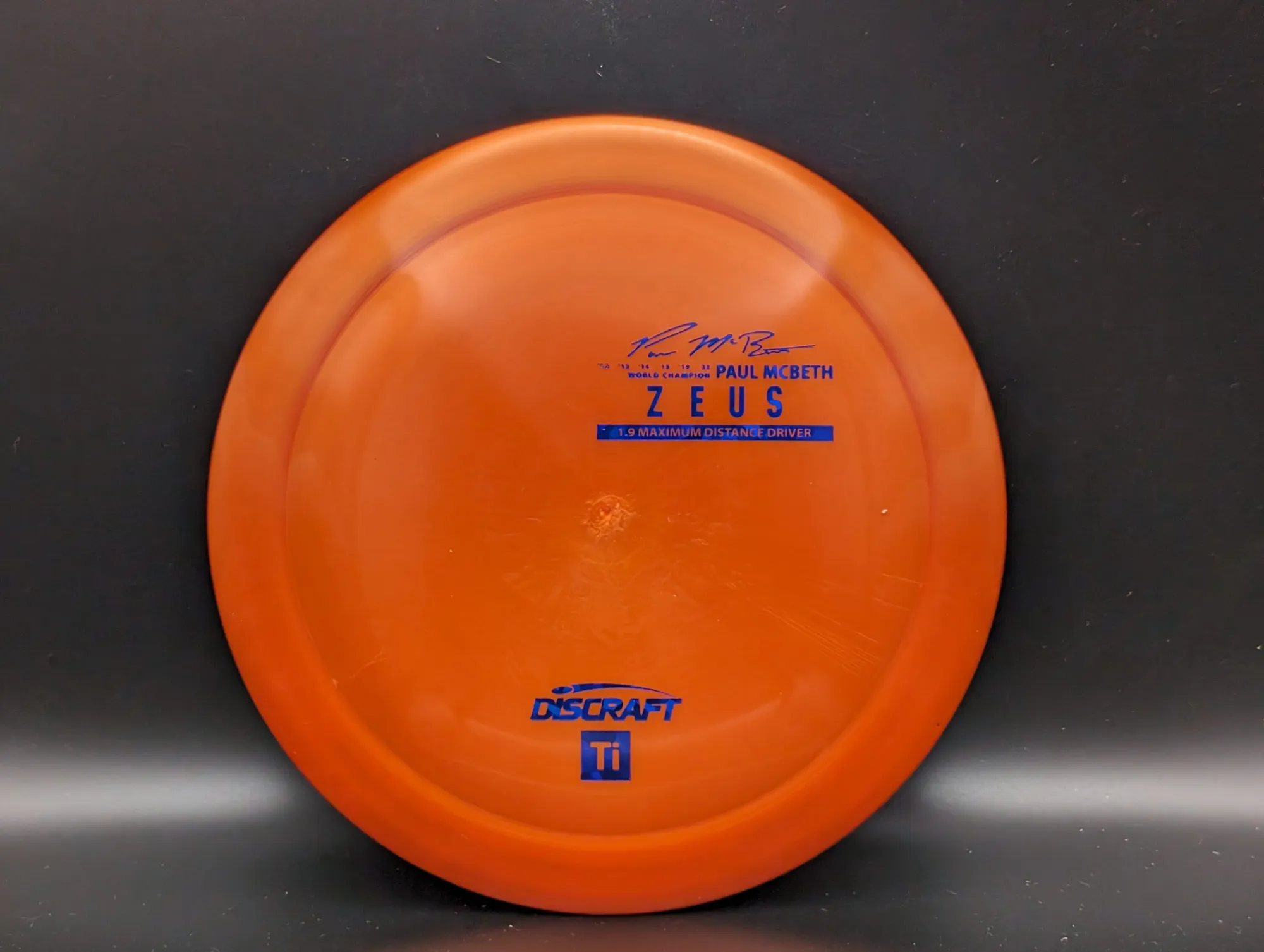Photo of this disc, Ti, 173-174 g, Orange/Blue