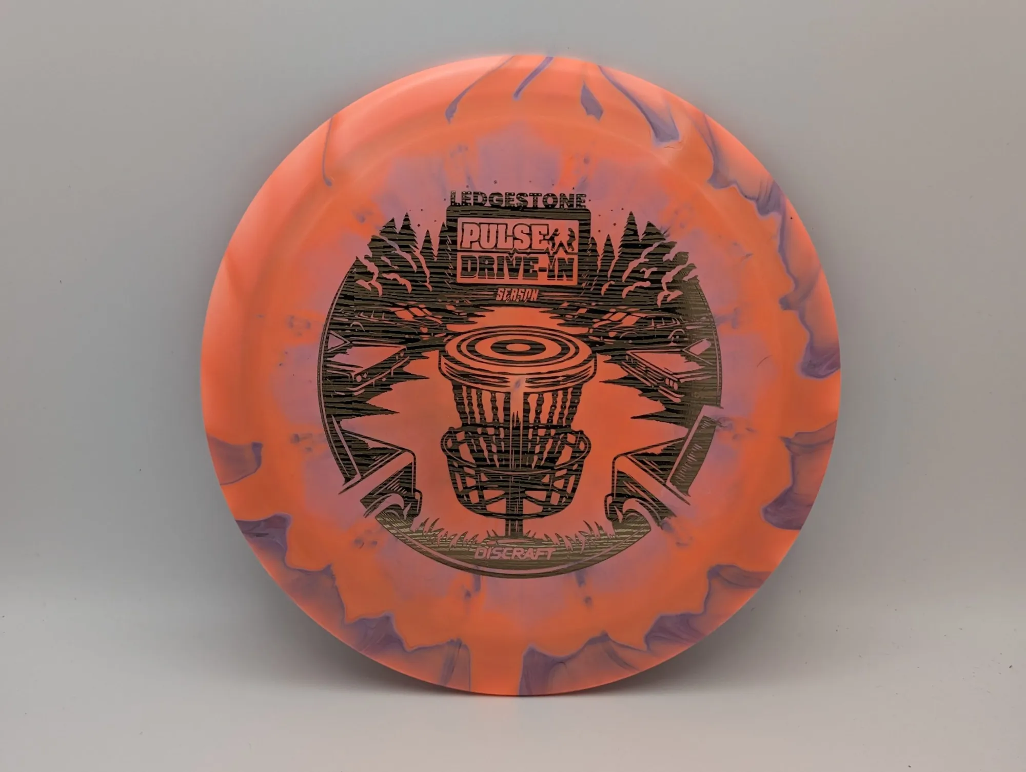 Photo of this disc, ESP Swirl, 170-172 g, Orange/Gold
