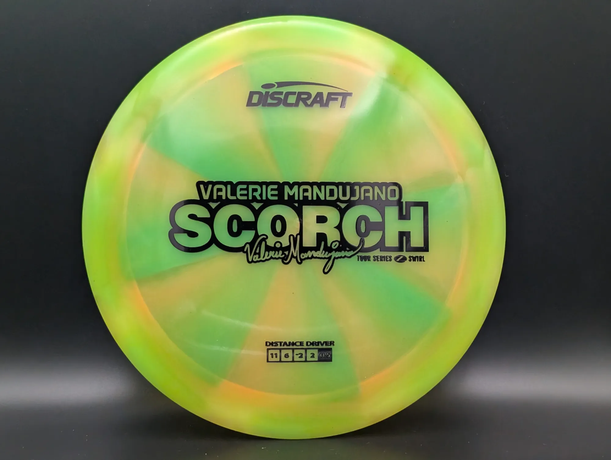 Photo of this disc, Z Swirl, 173-174 g, Green/Black