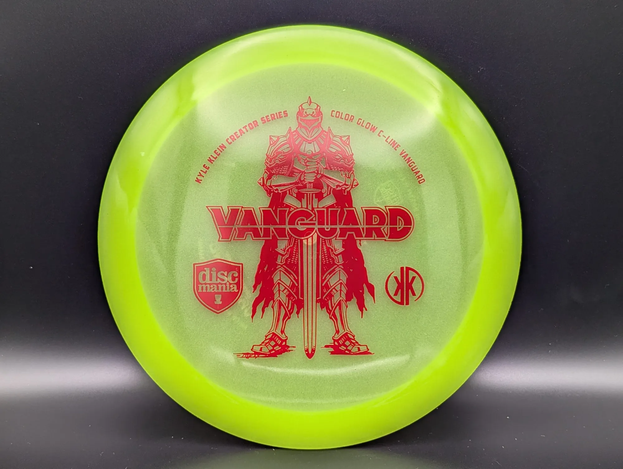 Photo of this disc, Color Glow C-Line, 175 g, Lime/Maroon