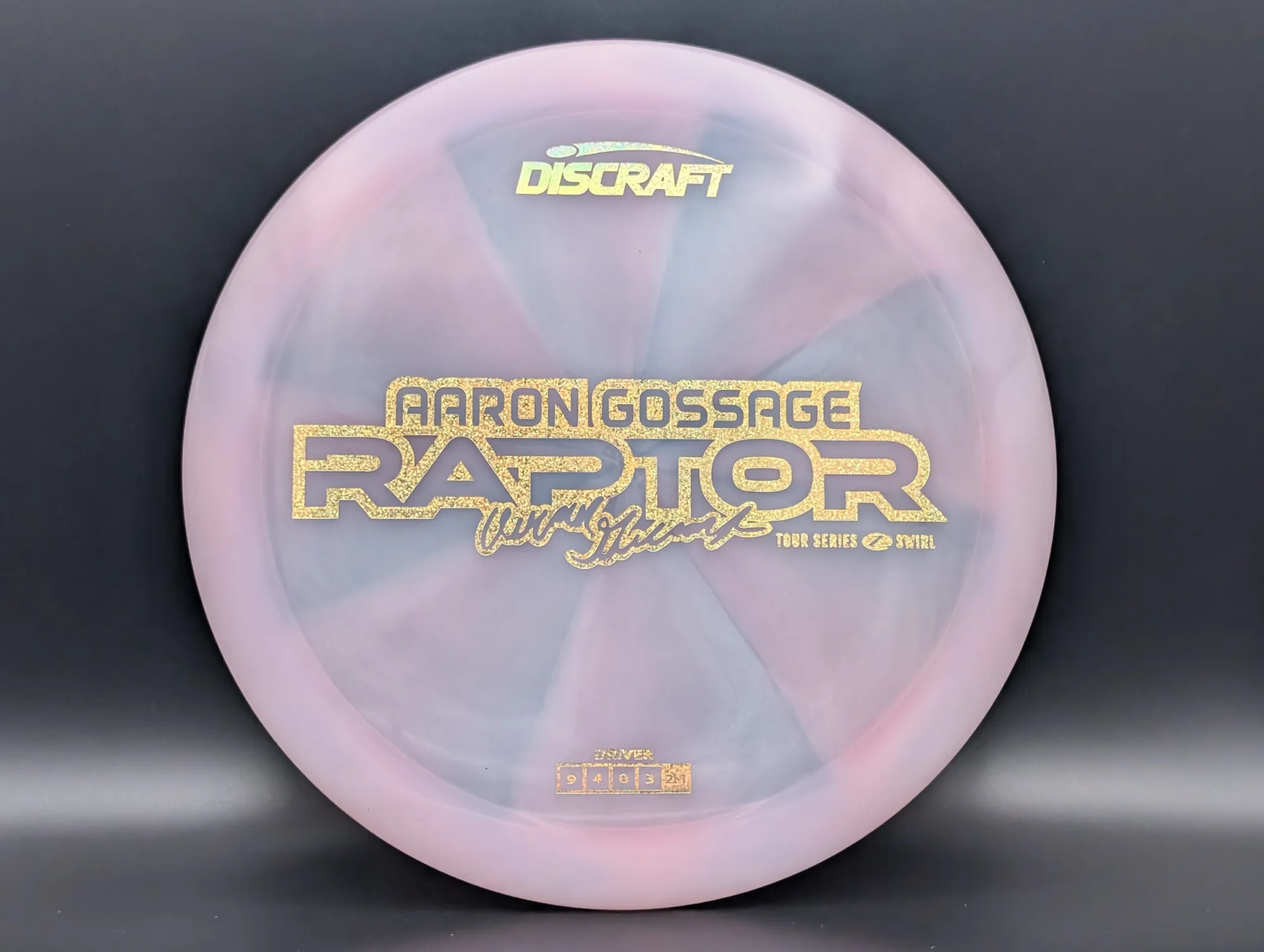 Photo of this disc, Z Swirl, 173-174 g, Pink-Purple/Glitter