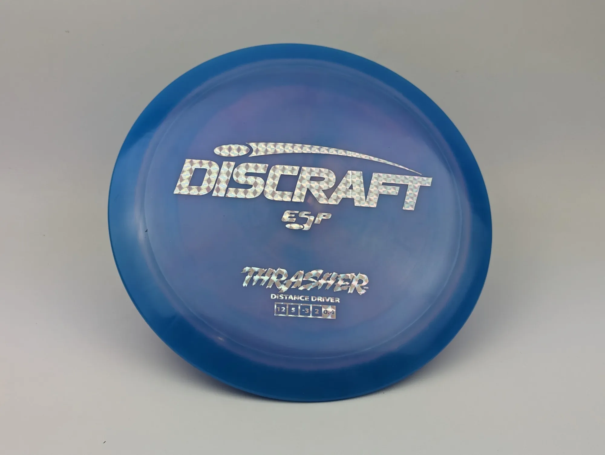Photo of this disc, ESP, 173-174 g, Blue-Purple/Silver Checker, D4661