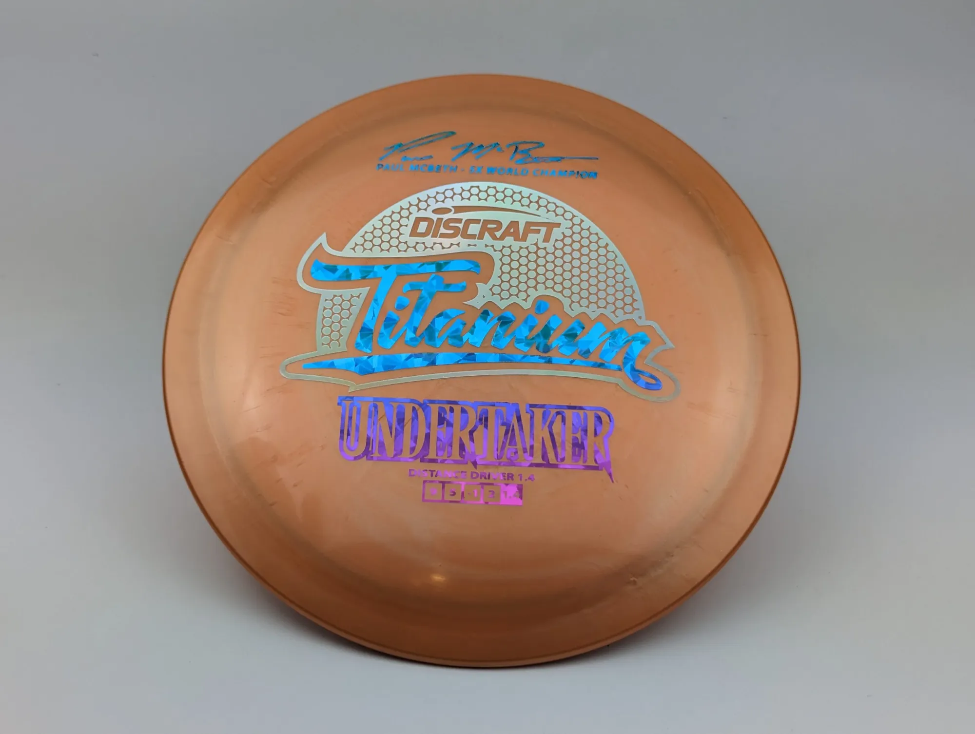 Photo of this disc, Ti, 173-174 g, Orange/Shatter