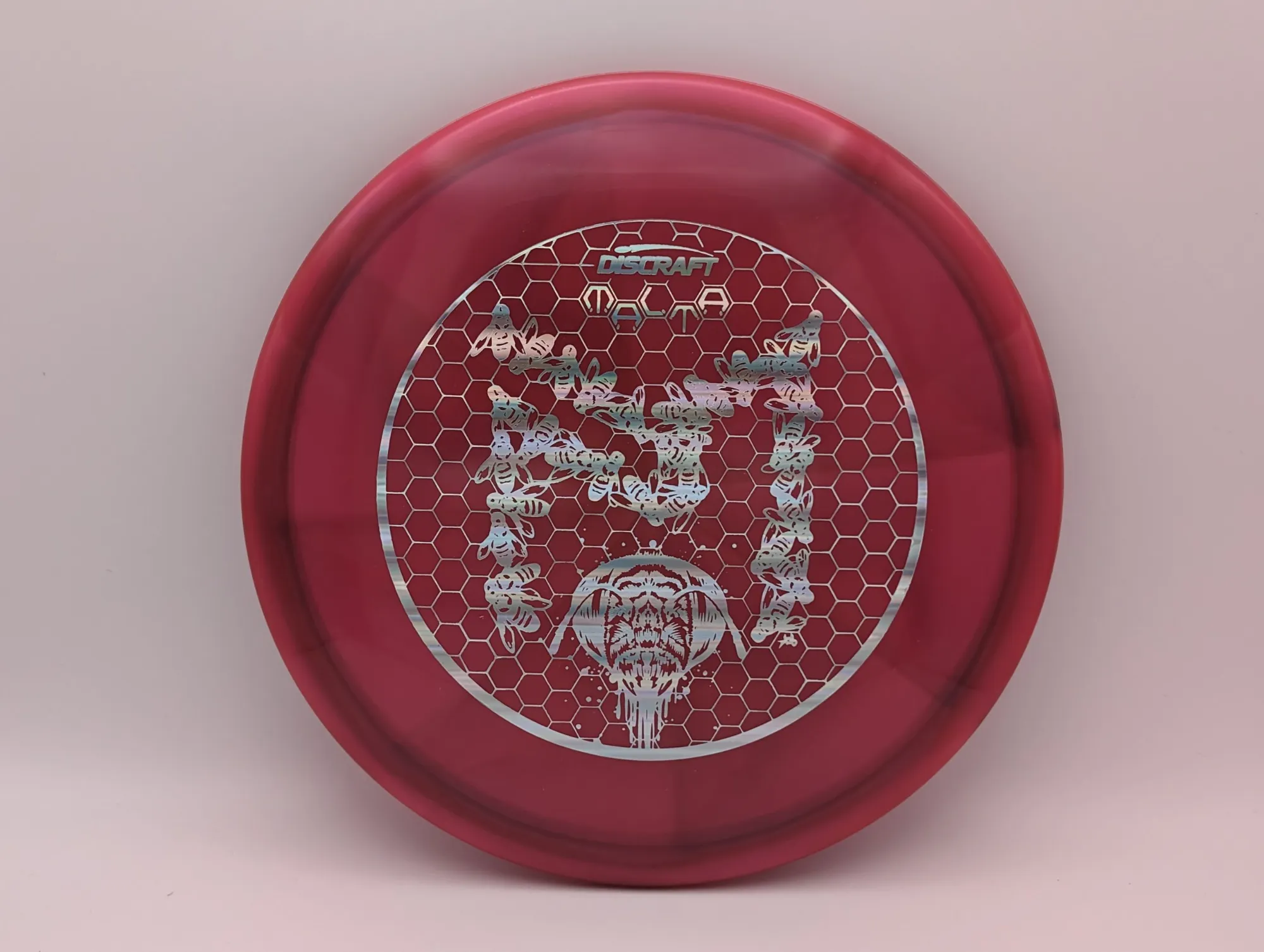 Photo of this disc, Z Swirl, 175-176 g, Maroon/Silver