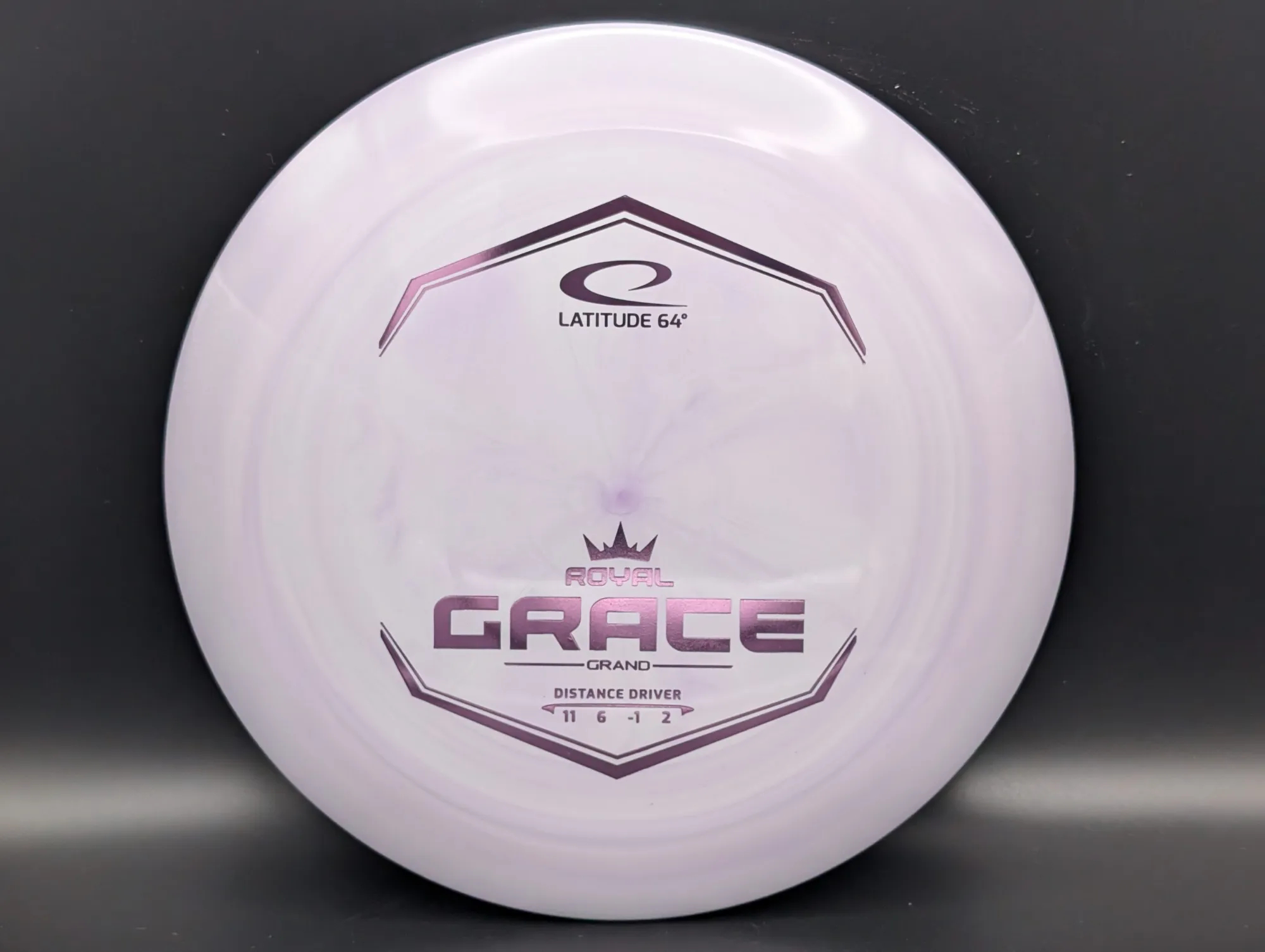 Photo of this disc, Grand, 174 g, Pale Purple-White/Purple