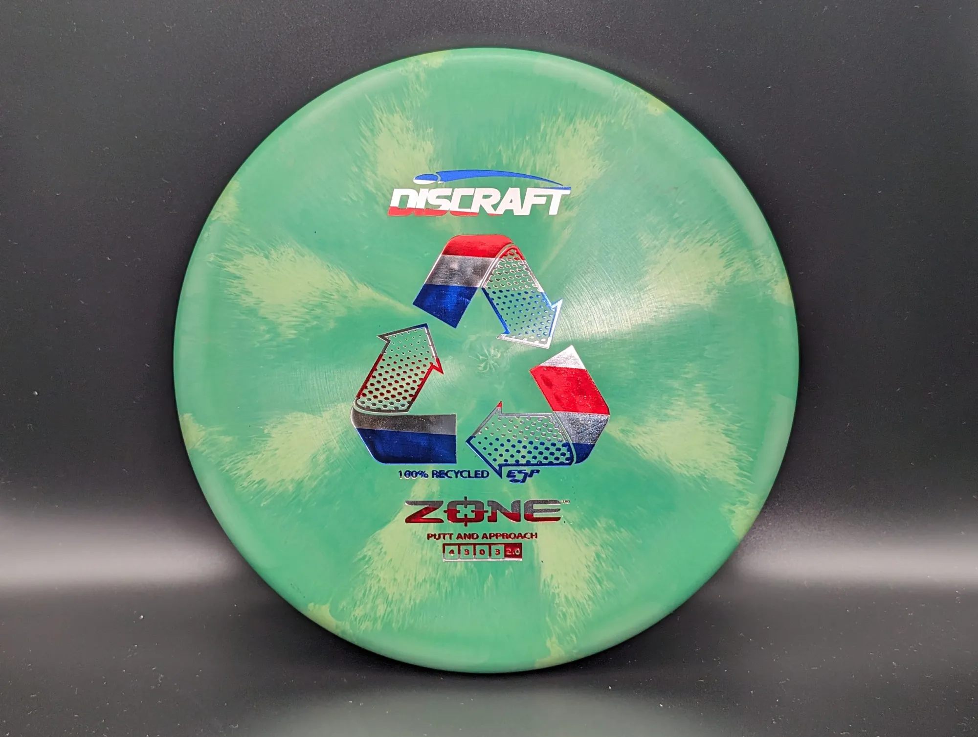 Photo of this disc, Recycled ESP, 170-172 g, Green/USA, D8200