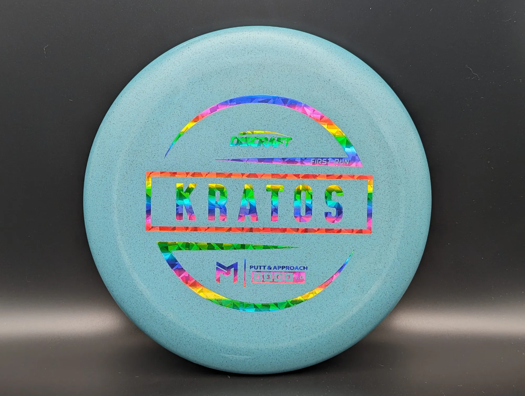 Photo of this disc, Rubber Blend, 173 g, Teal/Rainbow