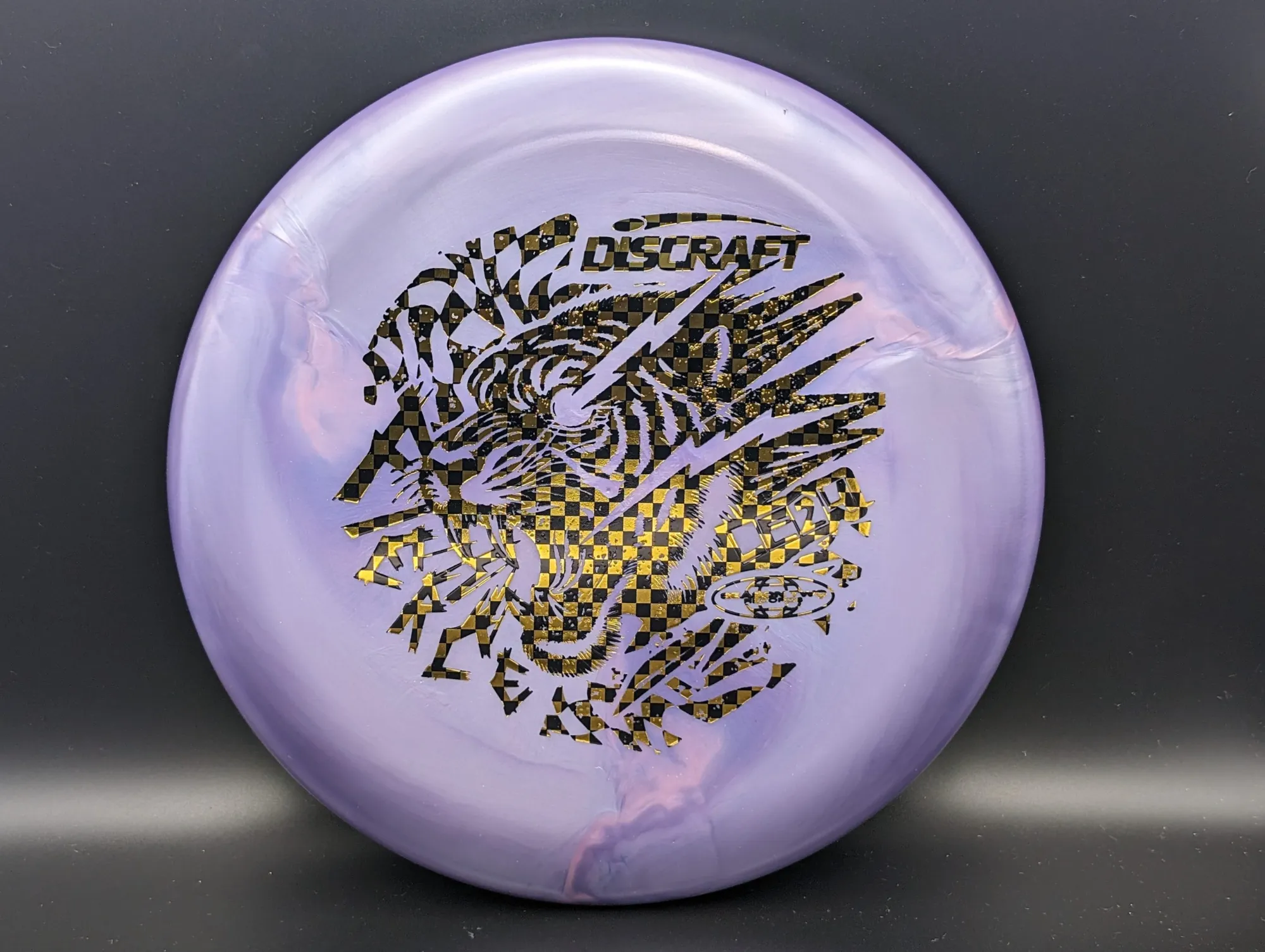 Photo of this disc, Ti Swirl, 173-174 g, Purple/Checkered