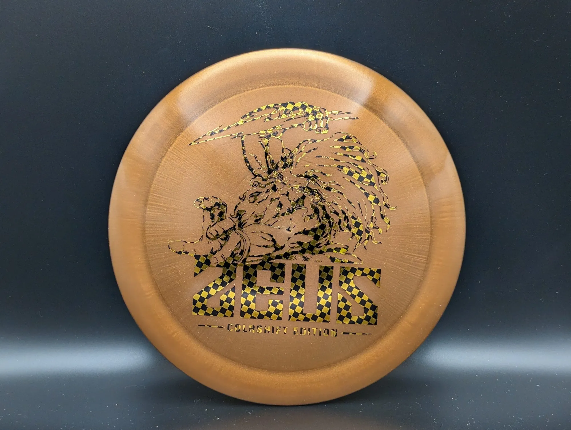 Photo of this disc, Colorshift Z, 173-174 g, Copper/Checkered