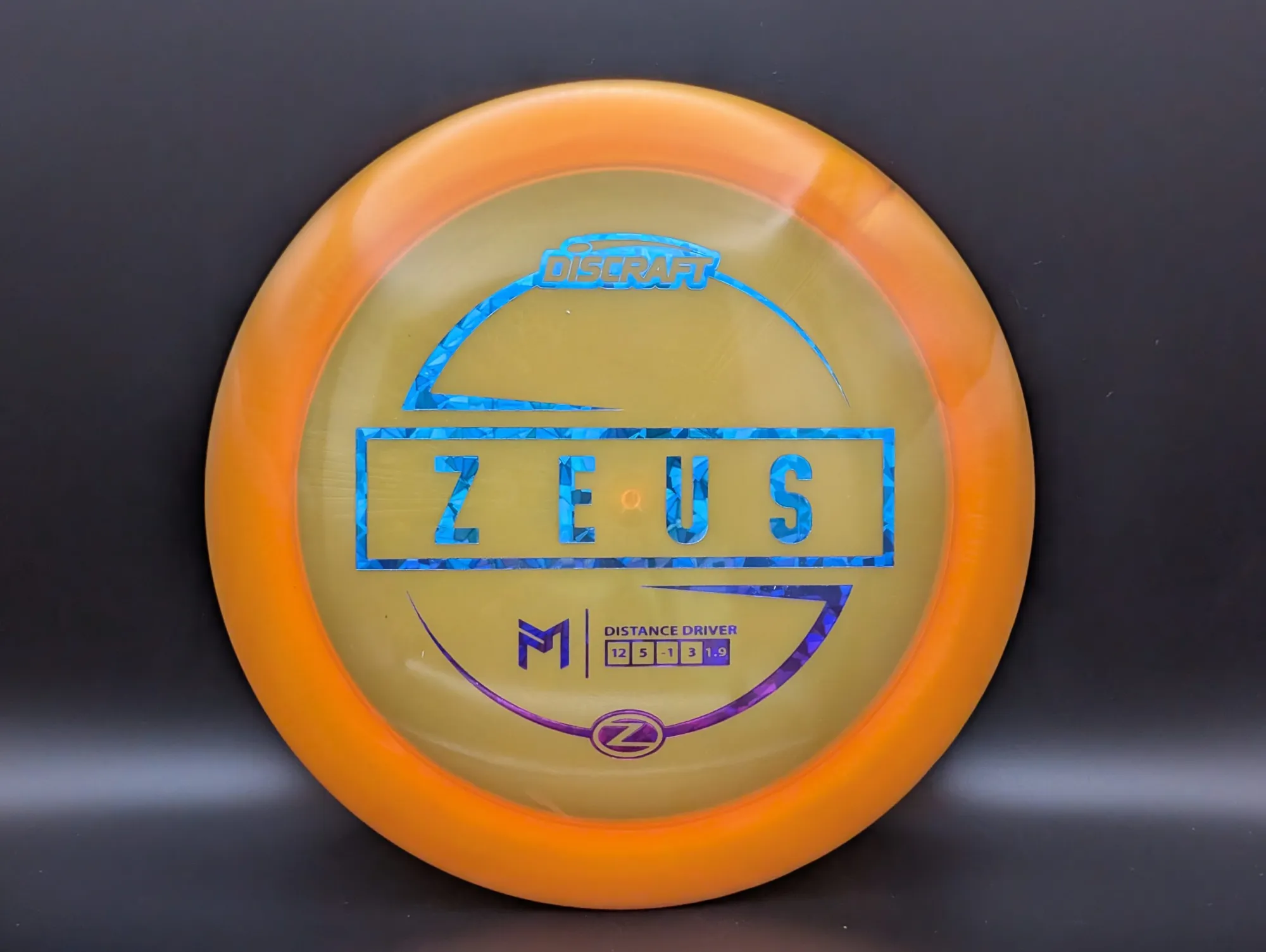 Photo of this disc, Z, 173-174 g, Orange/Shatter