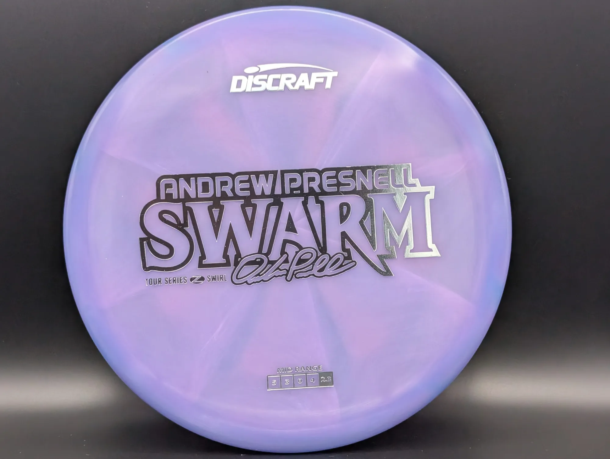 Photo of this disc, Z Swirl, 175-176 g, Purple/Silver
