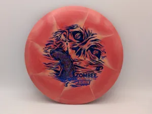 Photo of this disc, ESP Swirl, 173-174 g, Pink-Orange/Blue, full size