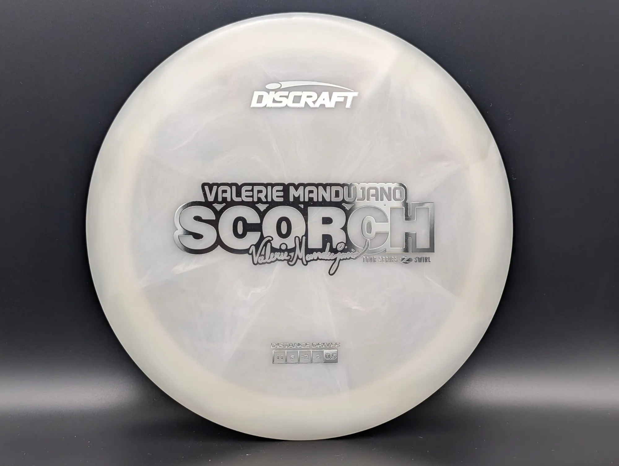 Photo of this disc, Z Swirl, 173-174 g, White/Silver