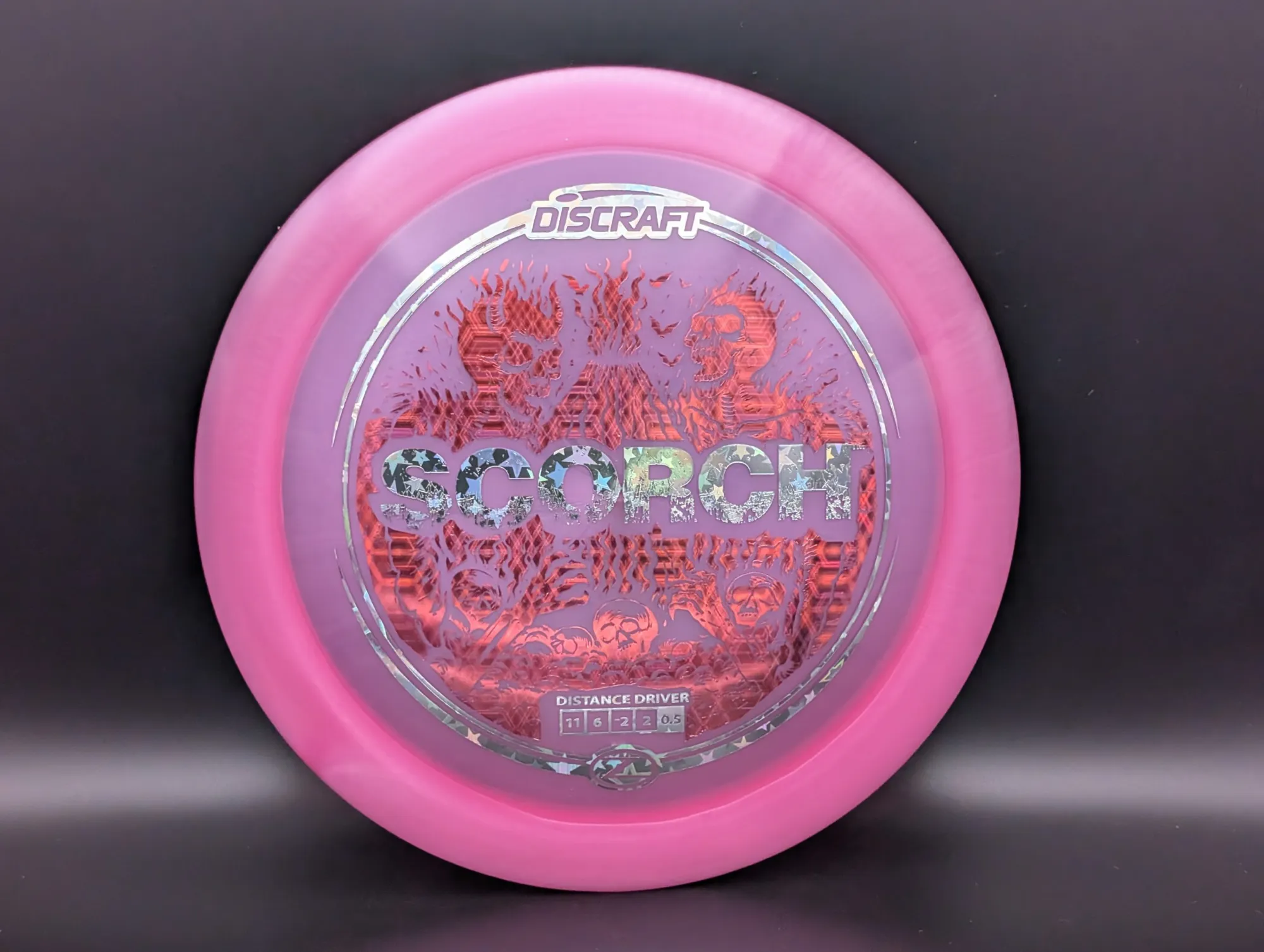 Photo of this disc, Z, 173-174 g, Pink/Stars