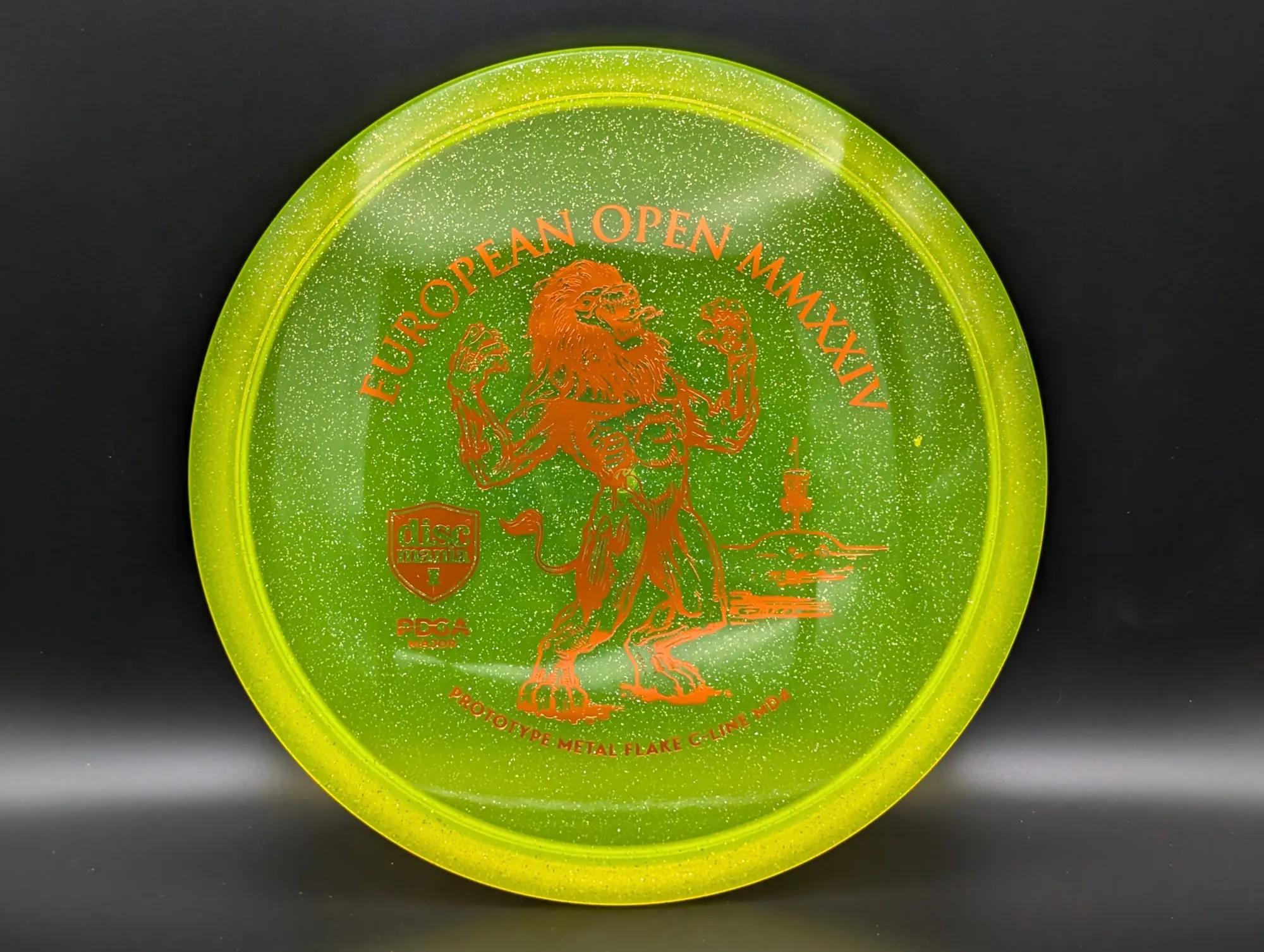 Photo of this disc, Metal Flake C-Line, 177 g, Yellow