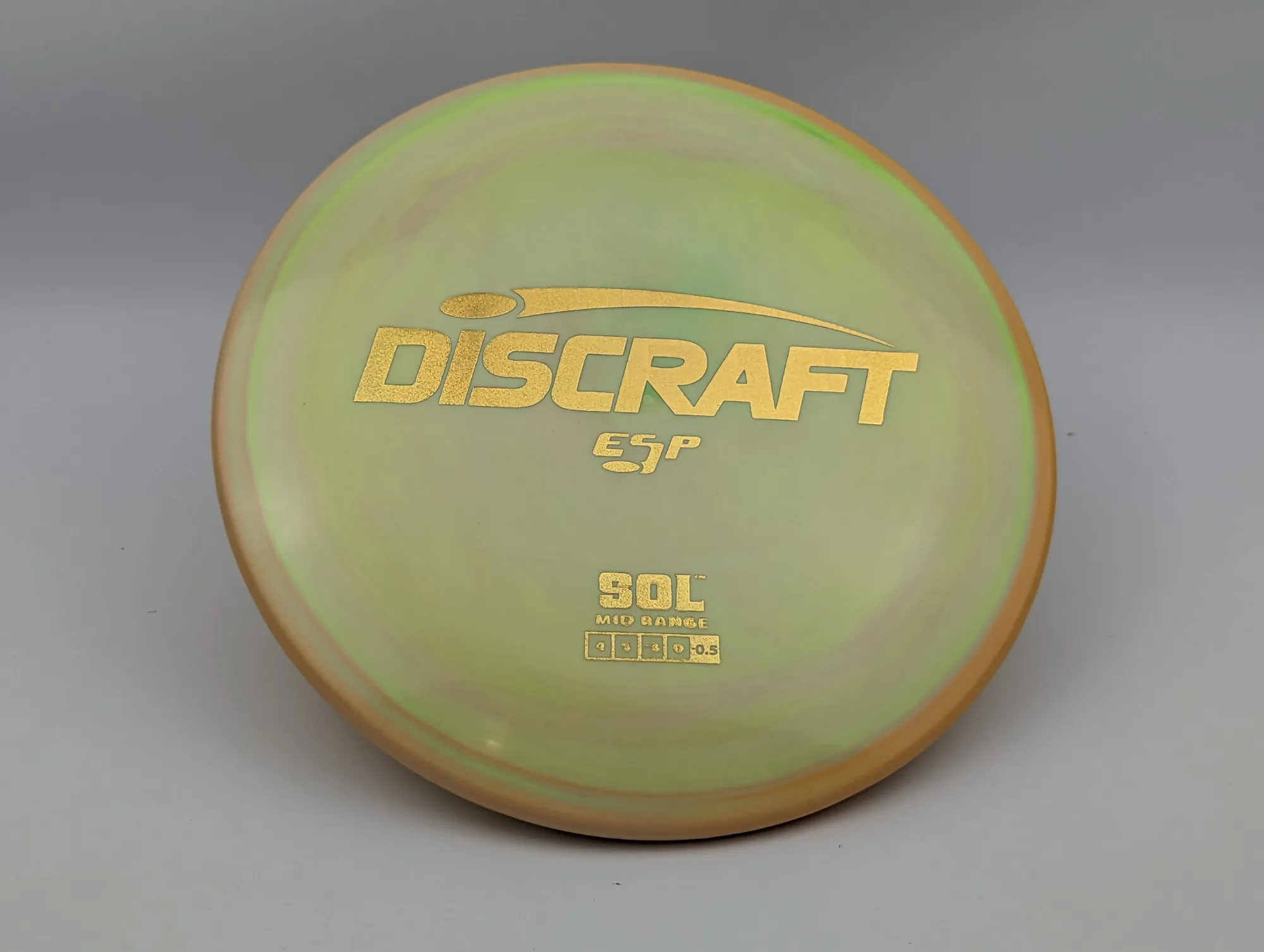 Photo of this disc, ESP, 170-172 g, Green/Gold