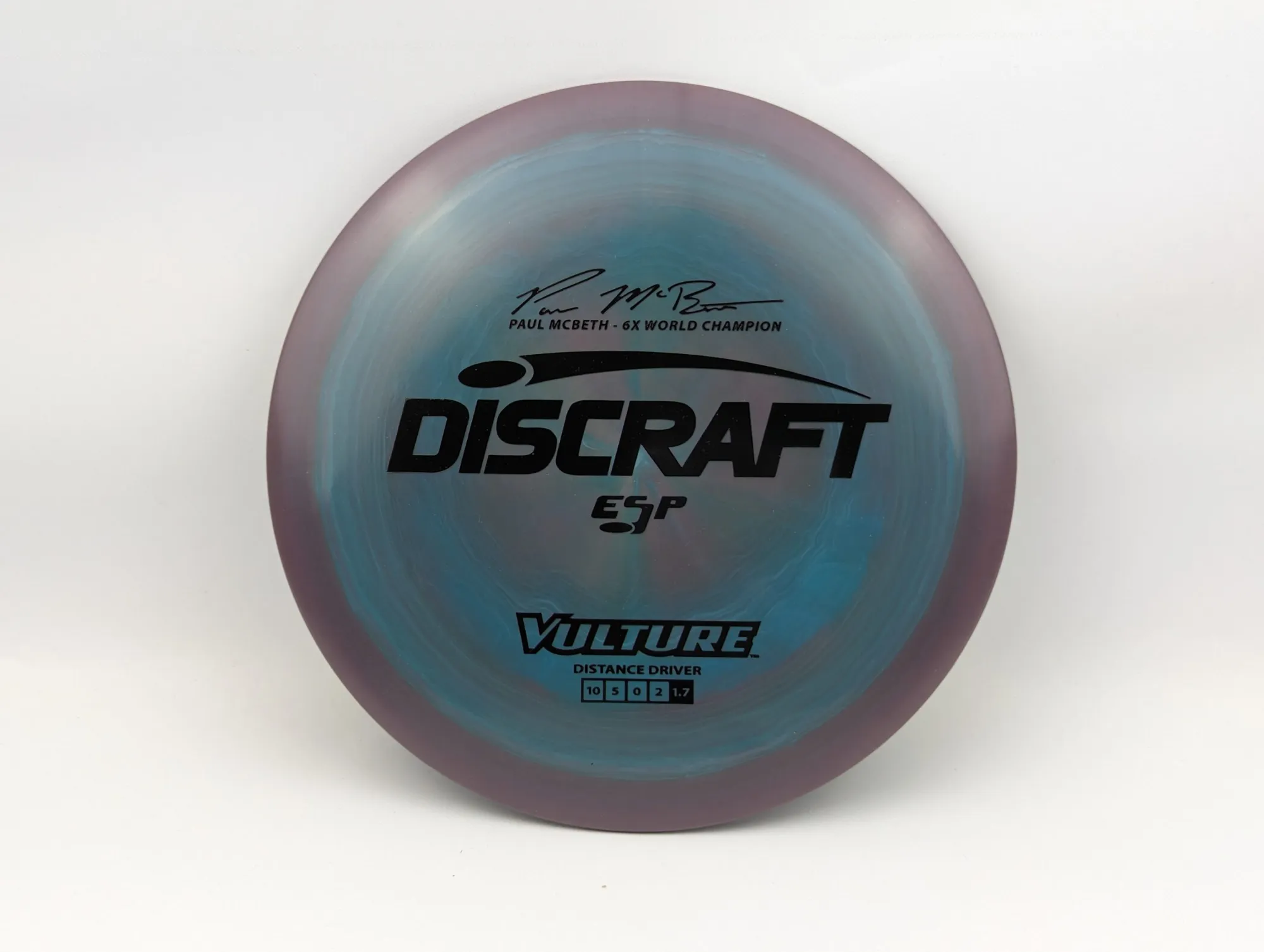 Photo of this disc, ESP, 167-169 g, Blue-Purple/Black