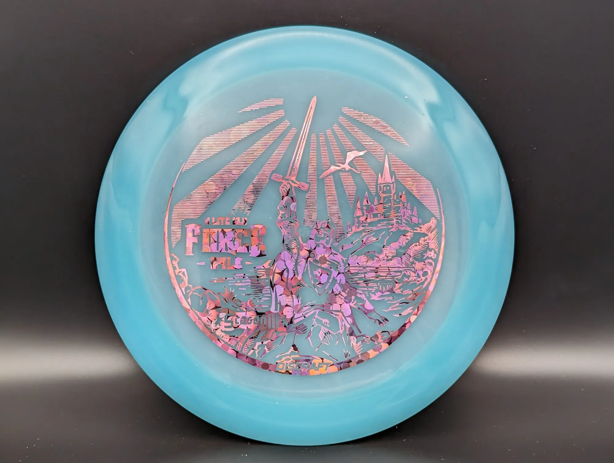 Photo of this disc, Z Lite Glo, 164-166 g, Blue/Flowers