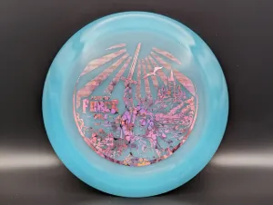 Photo of this disc, Z Lite Glo, 164-166 g, Blue/Flowers, full size