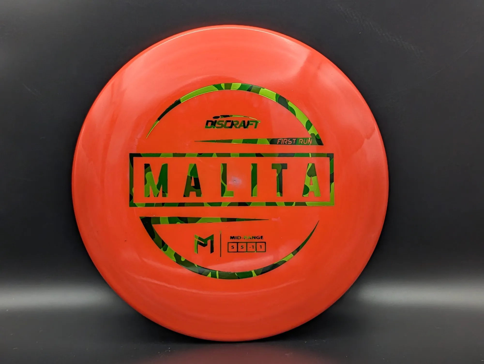 Photo of this disc, ESP, 164-166 g, Red/Camo
