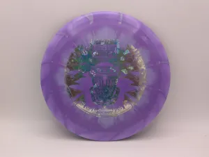 Photo of this disc, ESP Swirl, 173-174 g, Purple/Money, full size