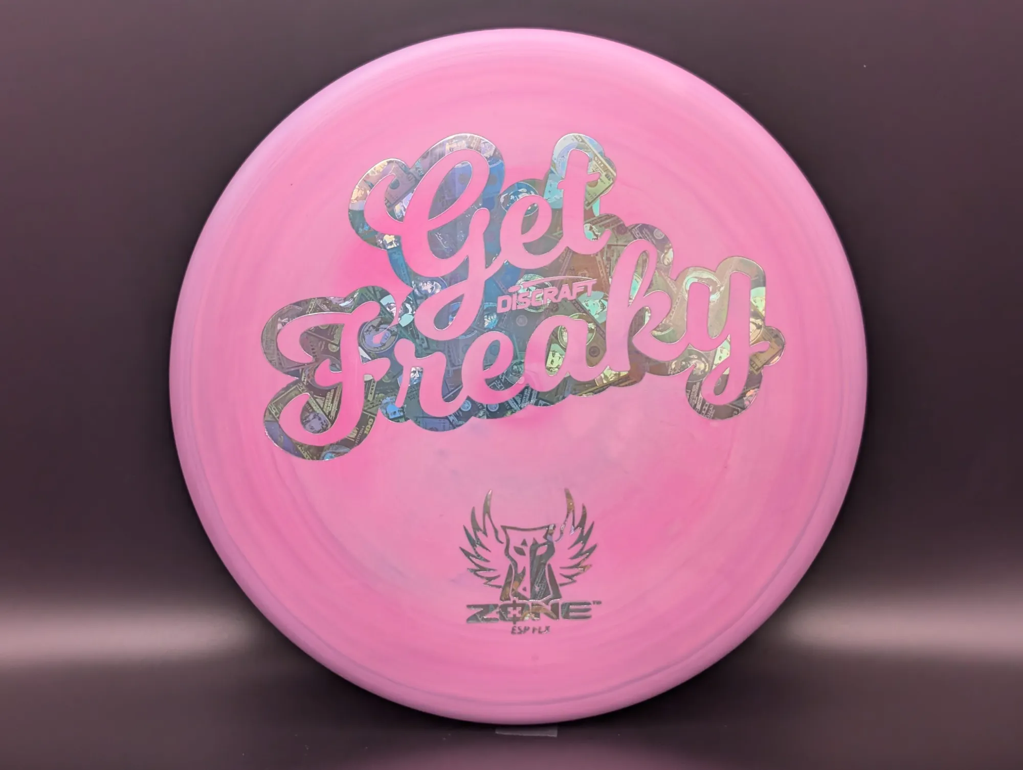 Photo of this disc, ESP FLX, 173-174 g, Pink/Money, D9590