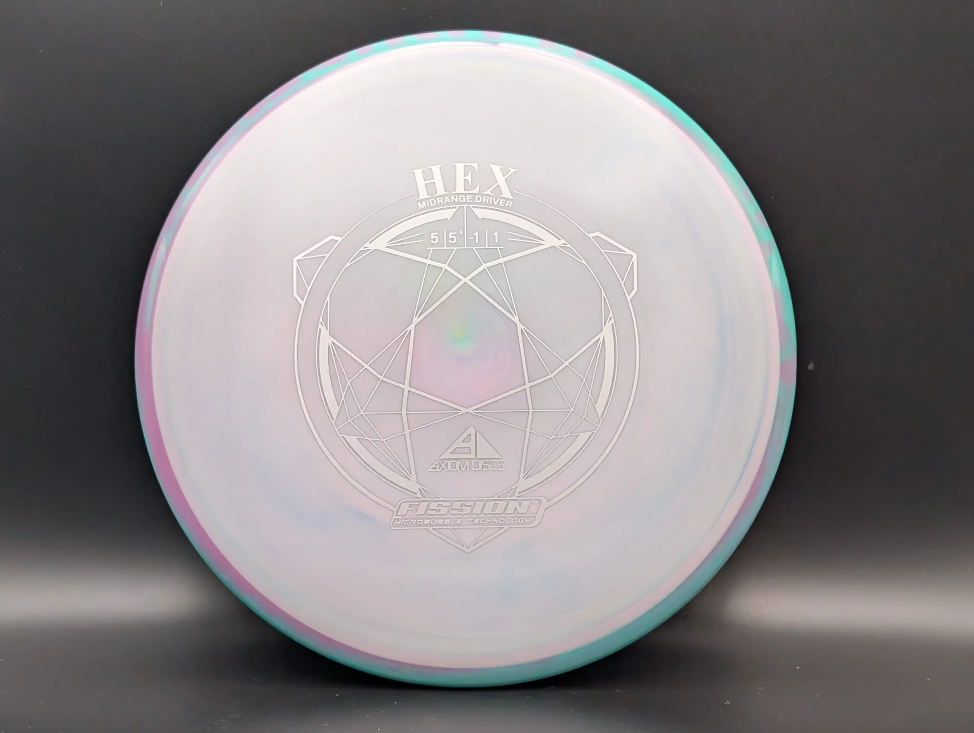 Photo of this disc, Fission, 161 g, Purpleish/Teal-Purple