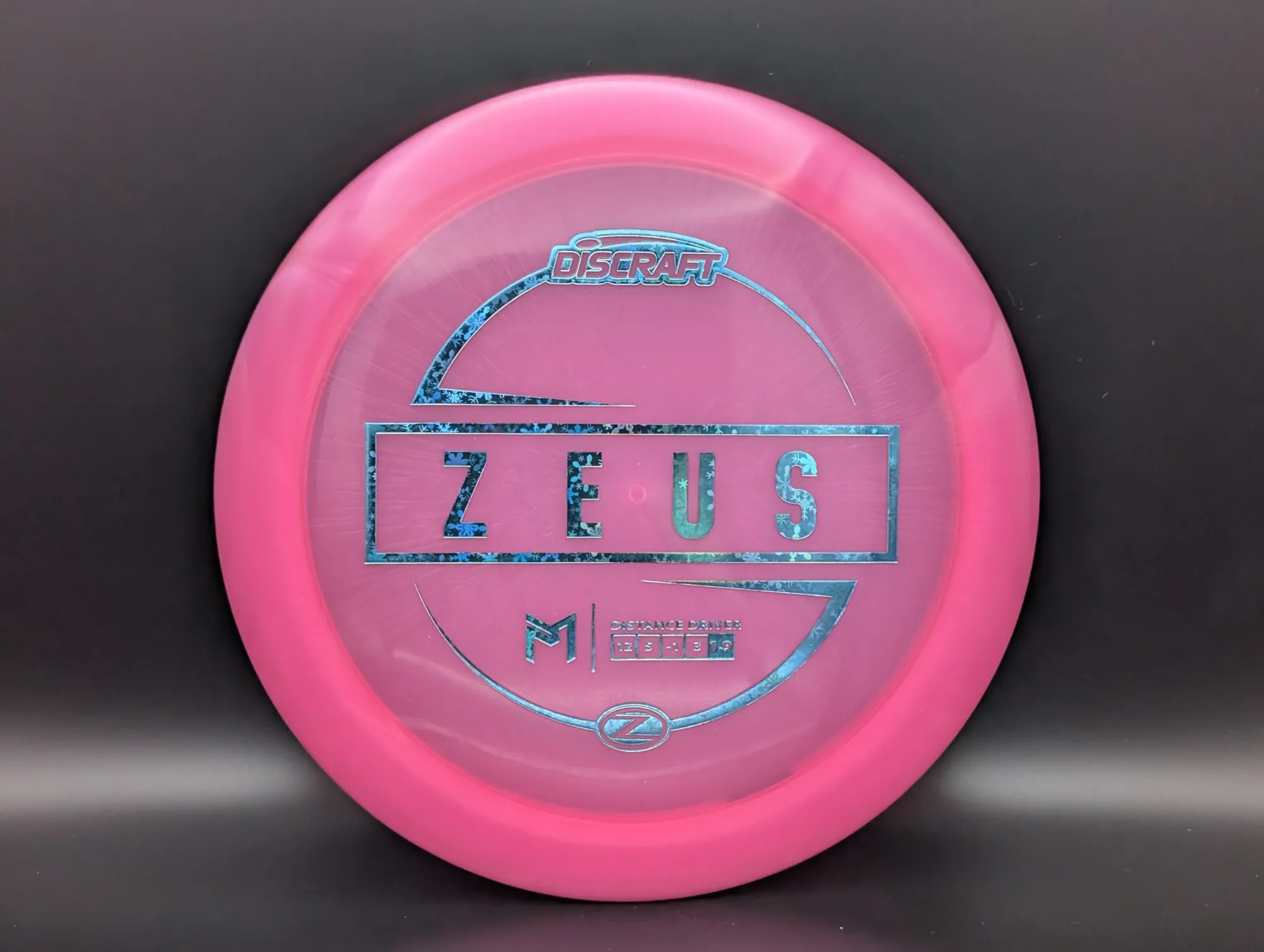 Photo of this disc, Z, 173-174 g, Pink/Snowflakes