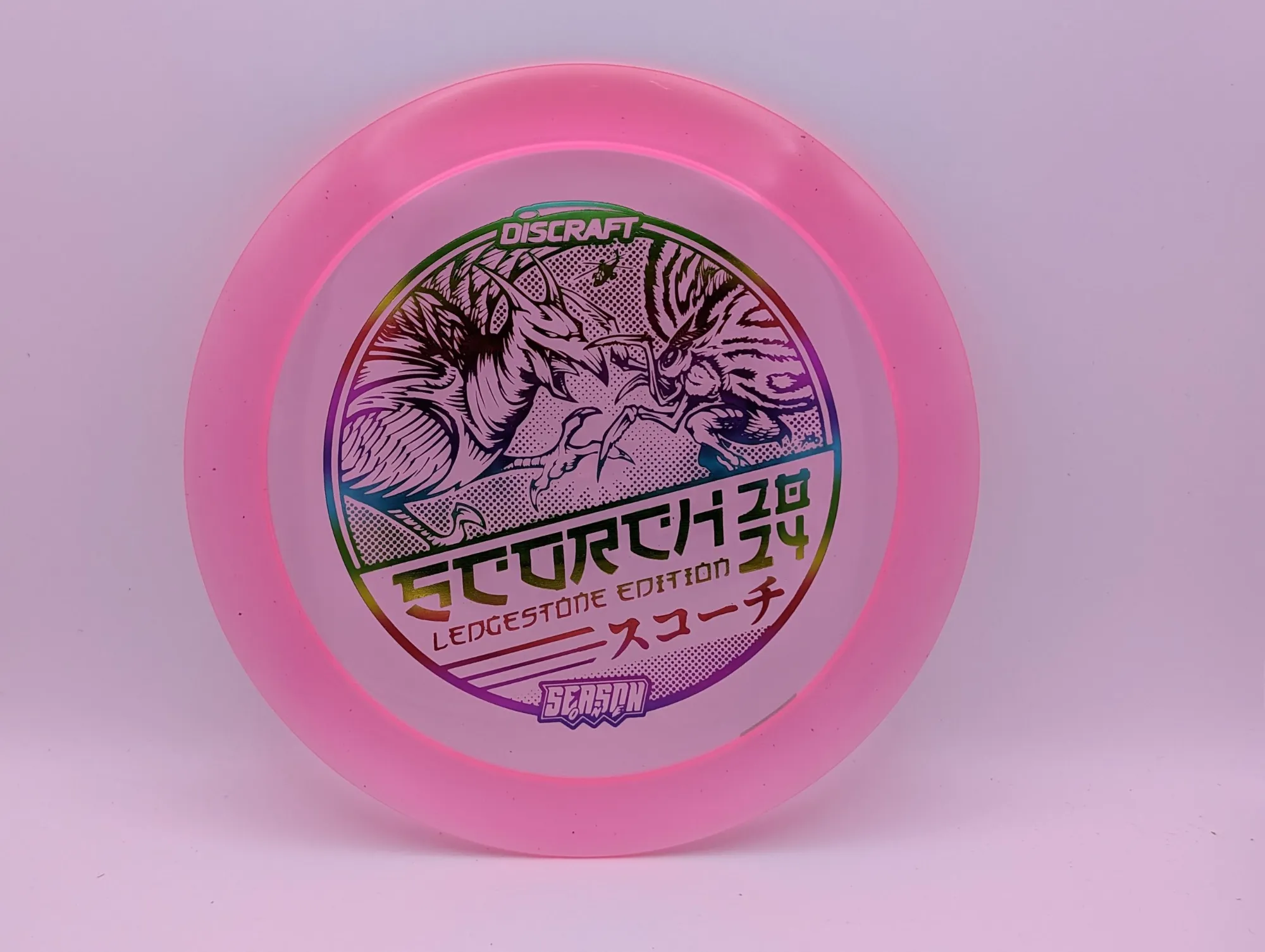 Photo of this disc, CryZtal, 173-174 g, Pink/Rainbow