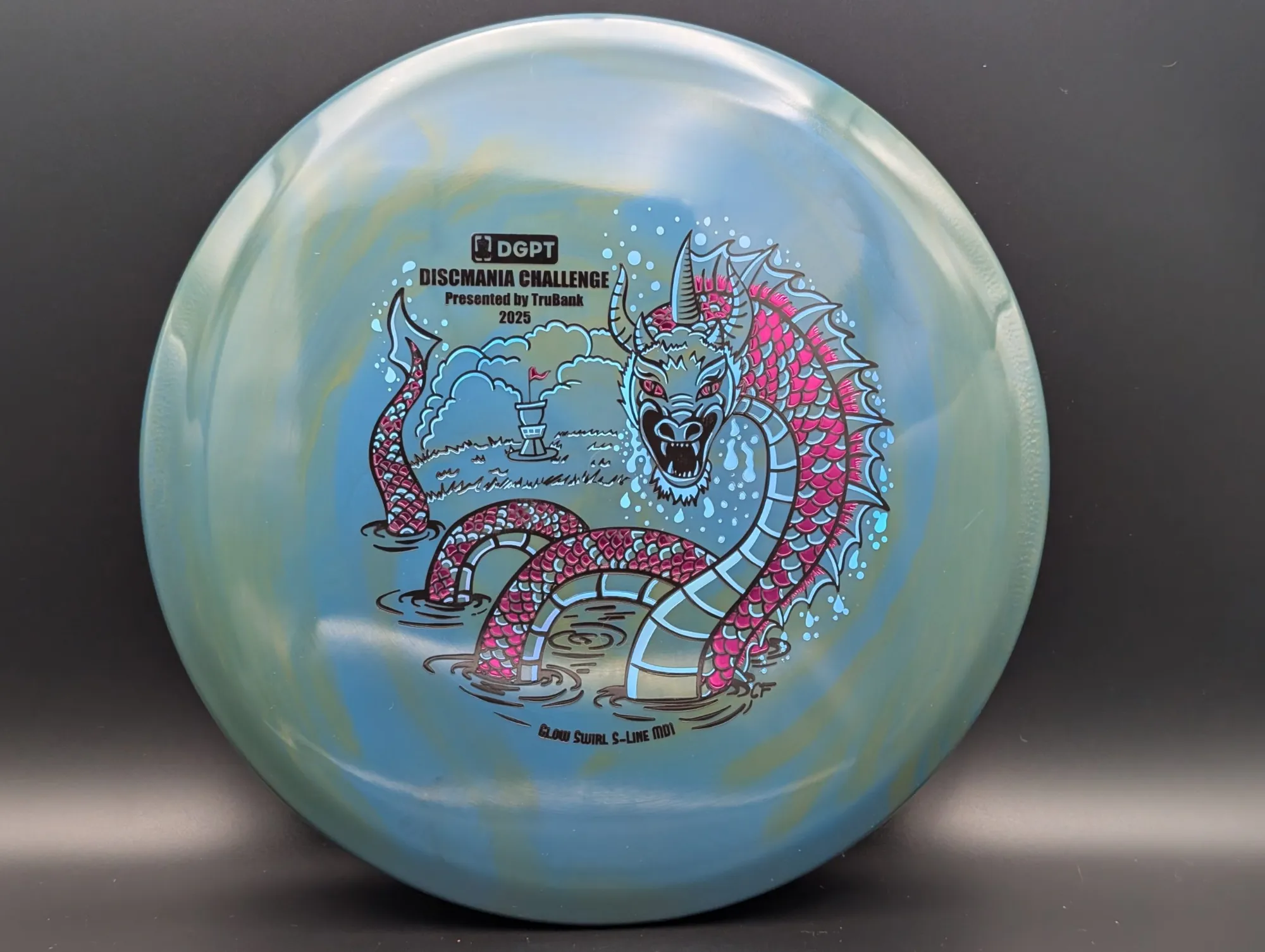 Photo of this disc, Glow Swirl S-Line, 178 g, Blue-Green, E1301