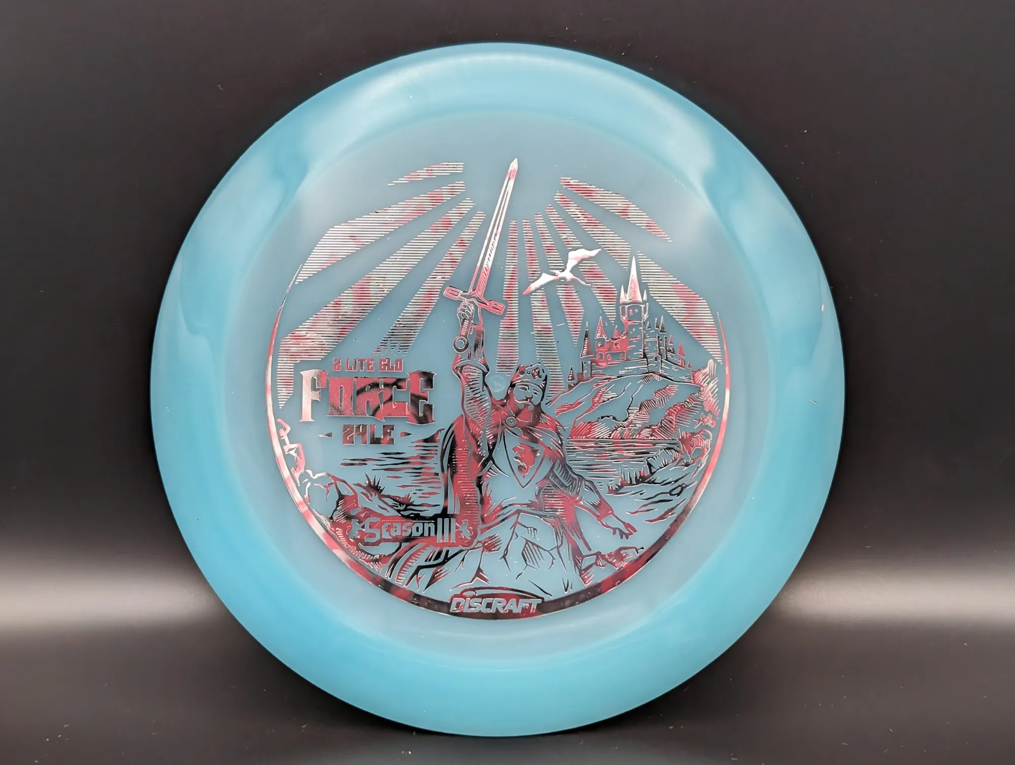 Photo of this disc, Z Lite Glo, 164-166 g, Blue/Rose