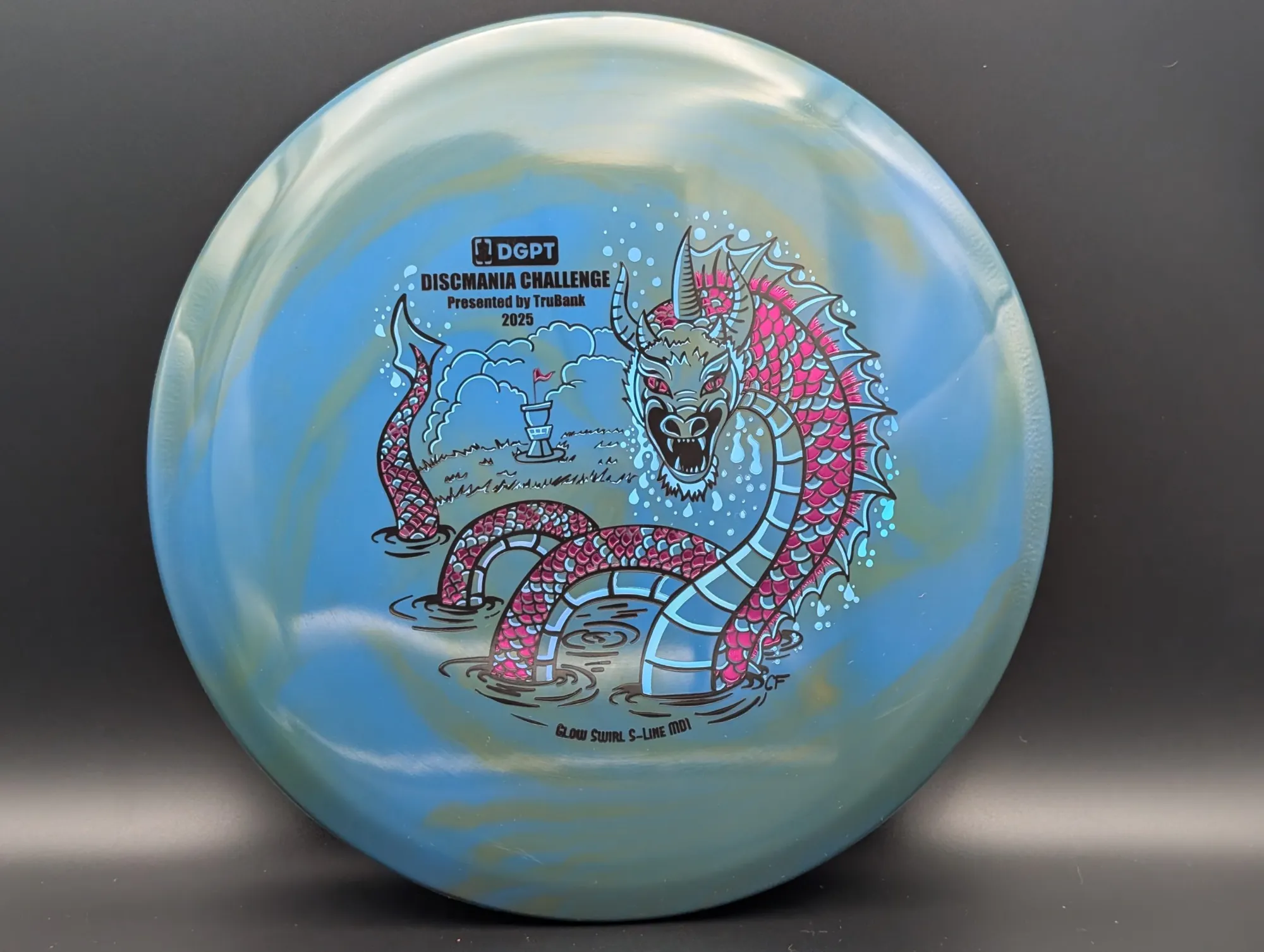 Photo of this disc, Glow Swirl S-Line, 177 g, Blue-Green, E1297