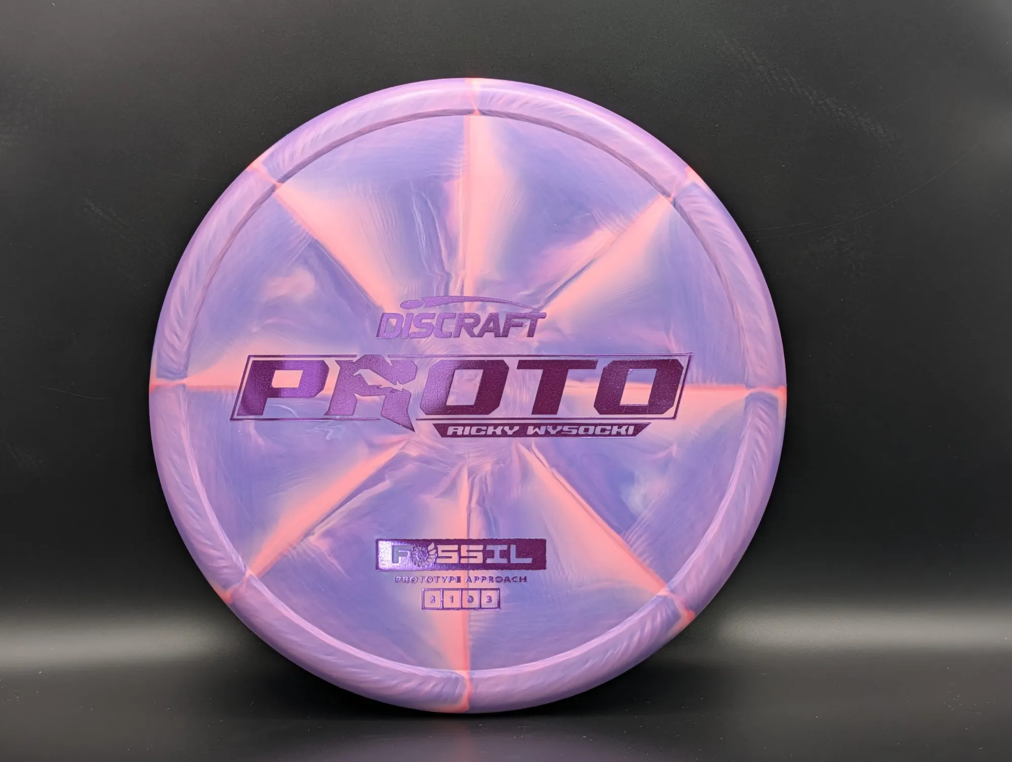Photo of this disc, Proto, 173-174 g, Purple-Pink