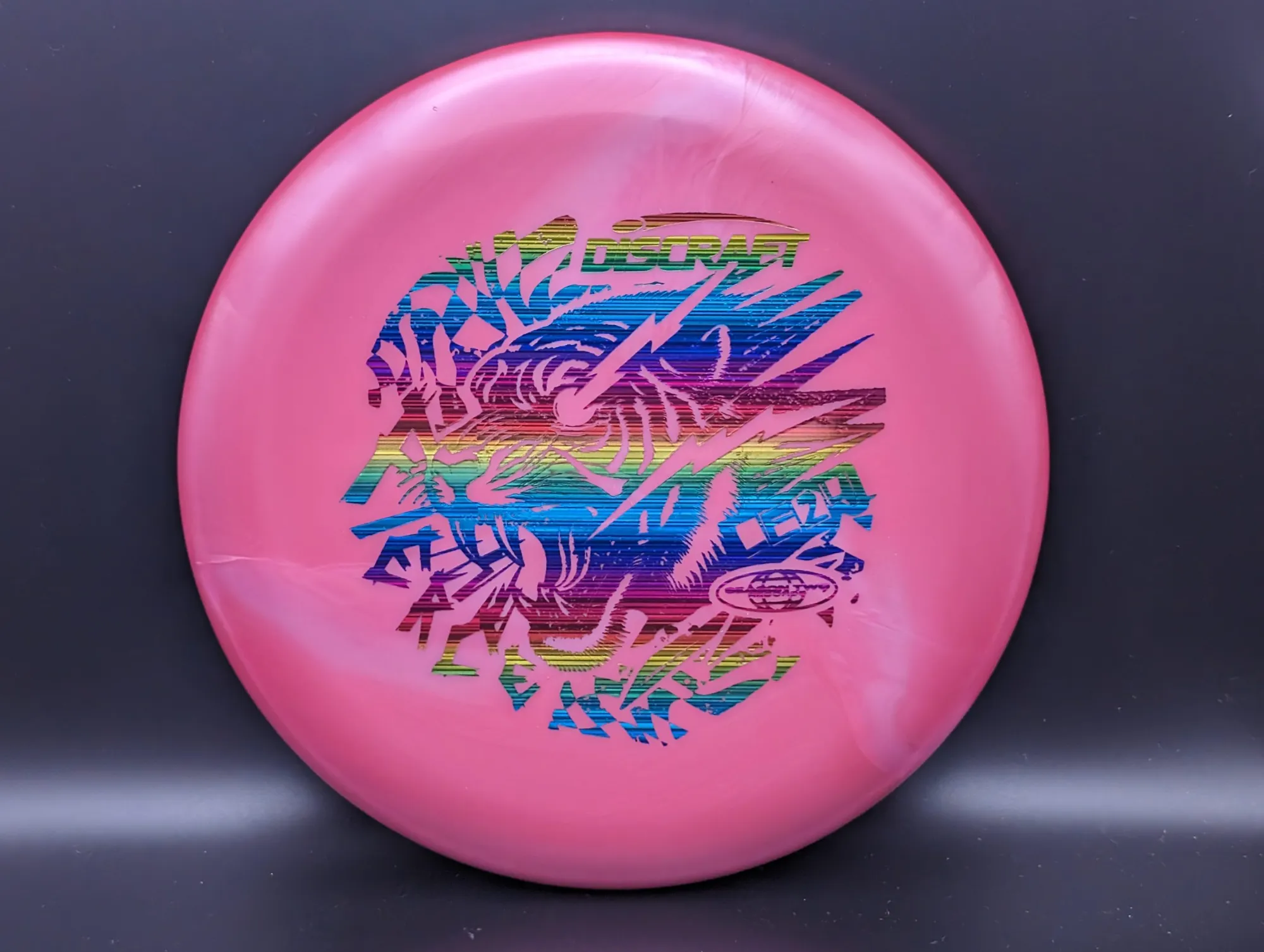 Photo of this disc, Ti Swirl, 173-174 g, Pink/Rainbow