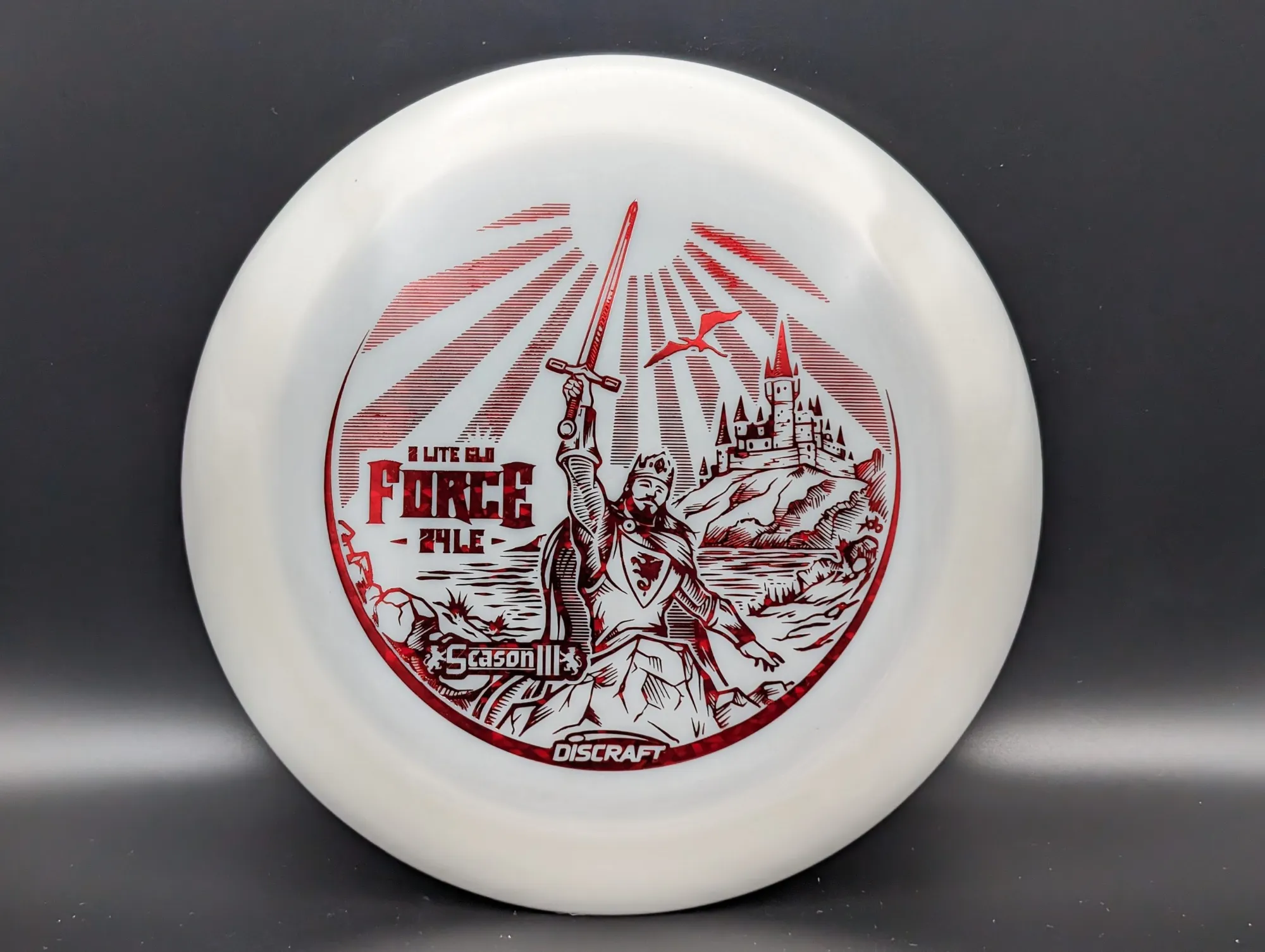 Photo of this disc, Z Lite Glo, 167-169 g, White/Red