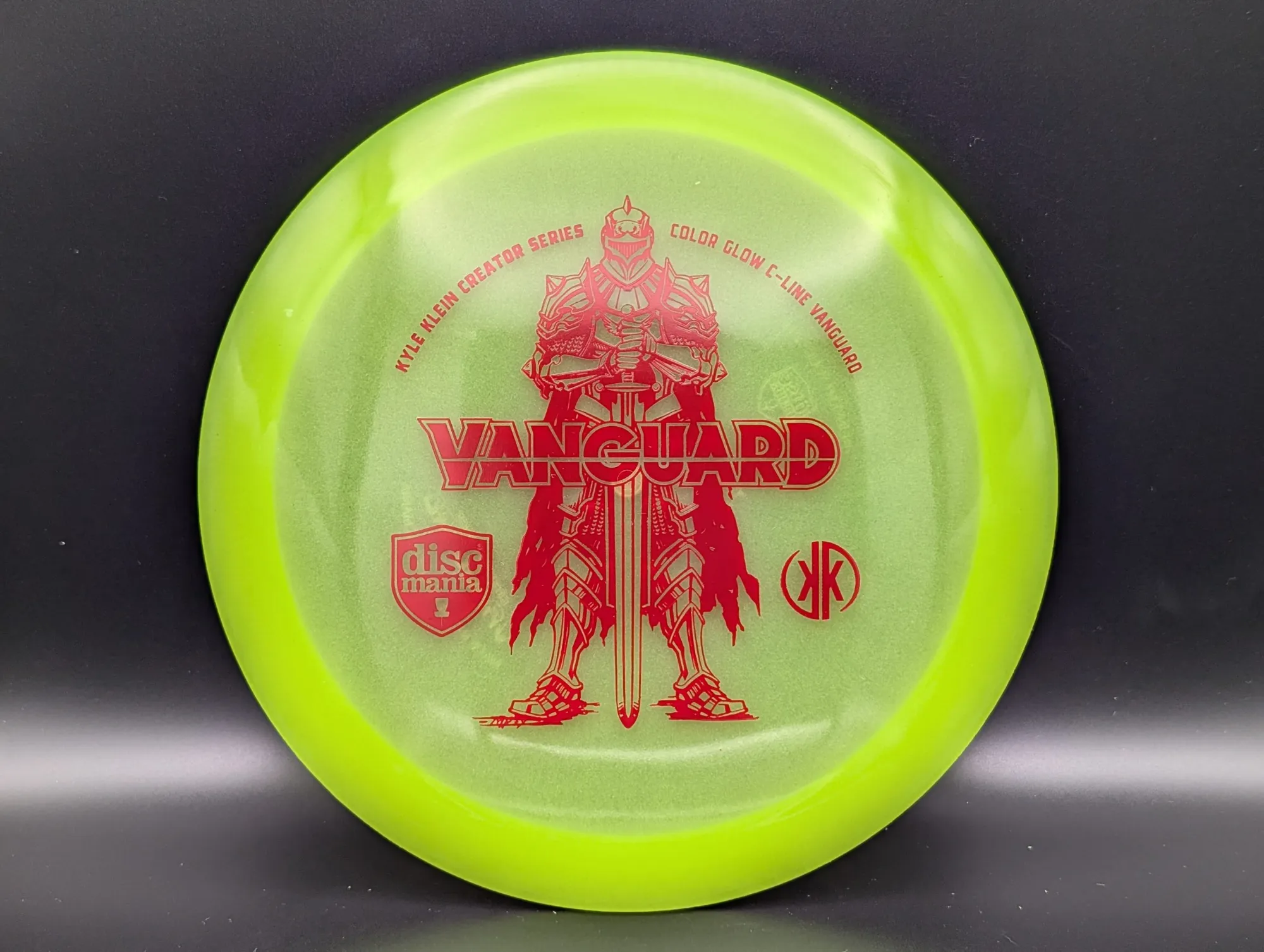 Photo of this disc, Color Glow C-Line, 175 g, Lime/Maroon 2