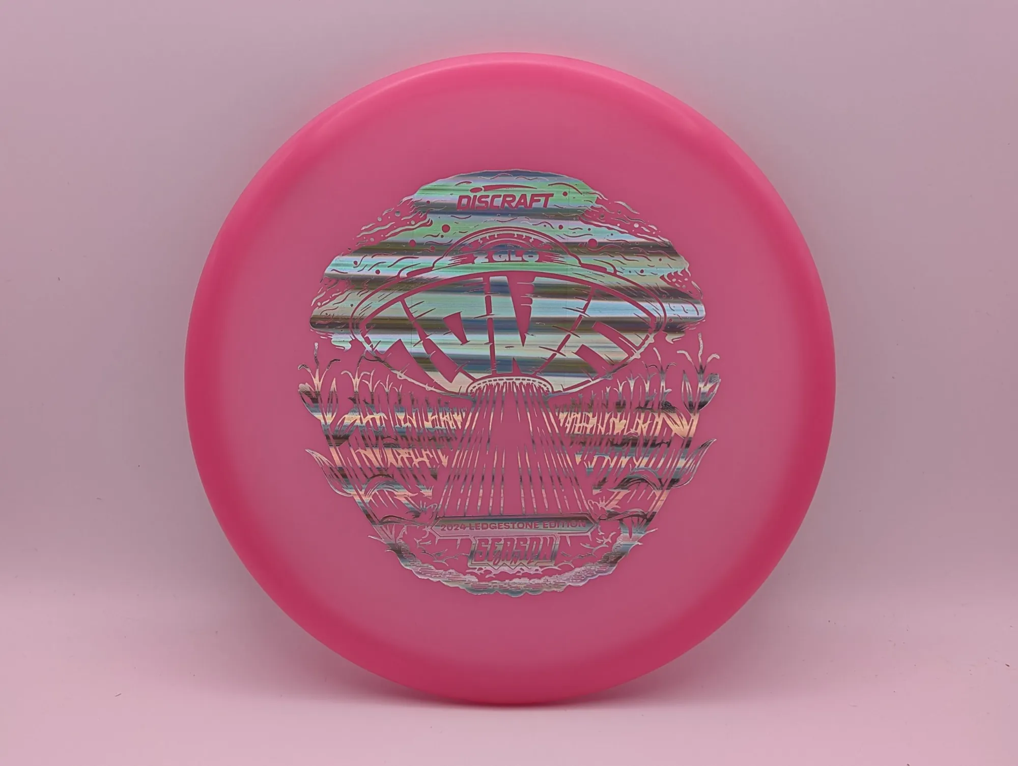 Photo of this disc, Z Glo, 173-174 g, Pink/Silver, D7792